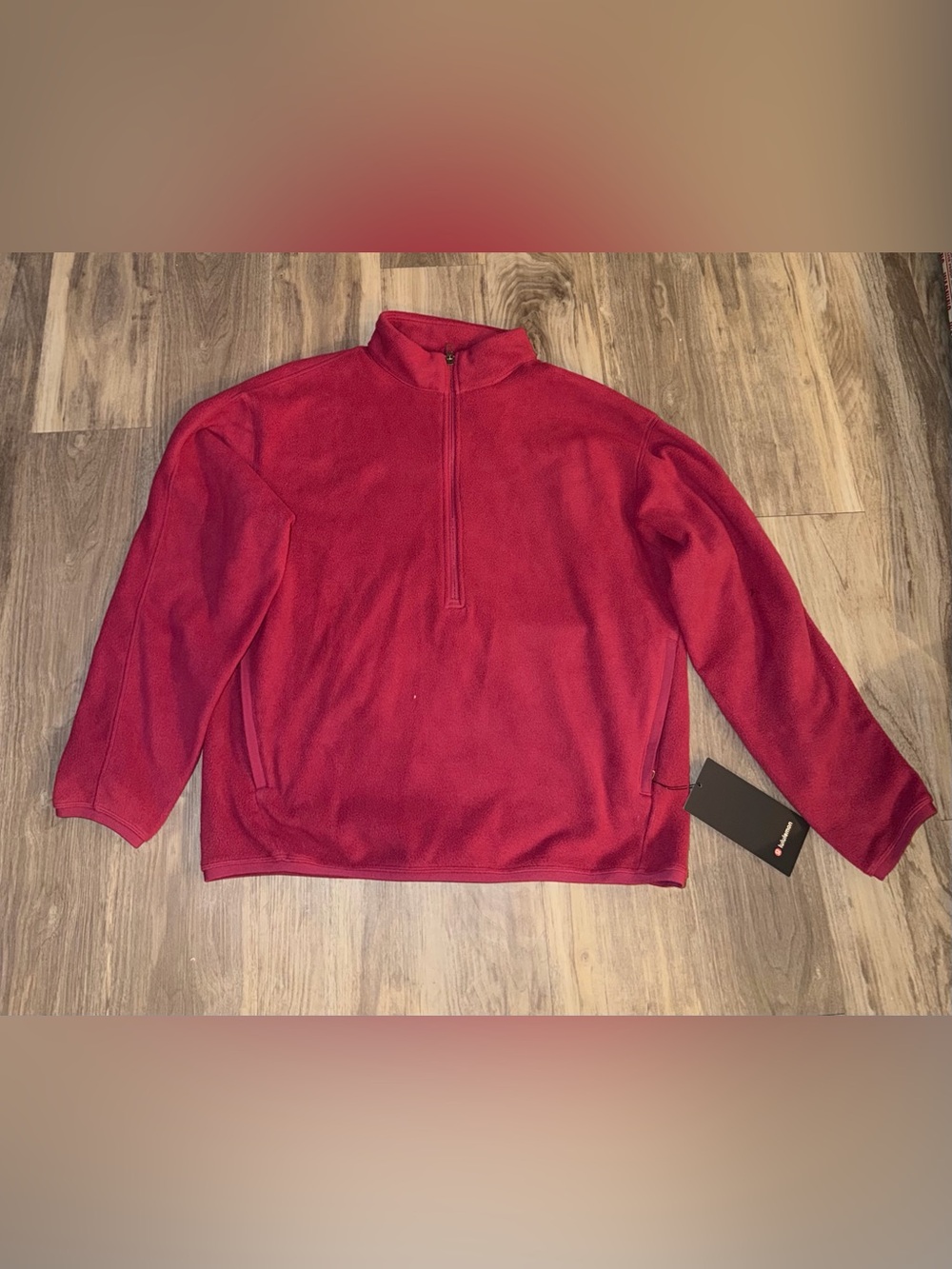 Lululemon Men’s Oversized Fleece Half Zip Medium Pomegranate